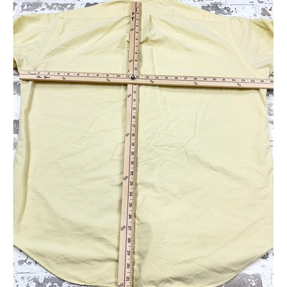 Ralph Lauren Shirt Men Large Yellow Button Up Classic Fit Oxford Cloth Pocket * - Picture 7 of 11